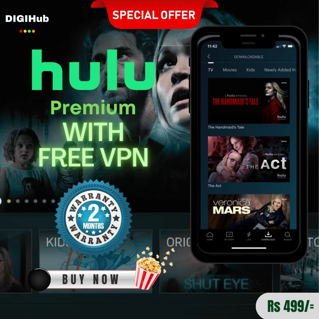 Hulu Premium With Free Nord VPN For 2 Months Warranty