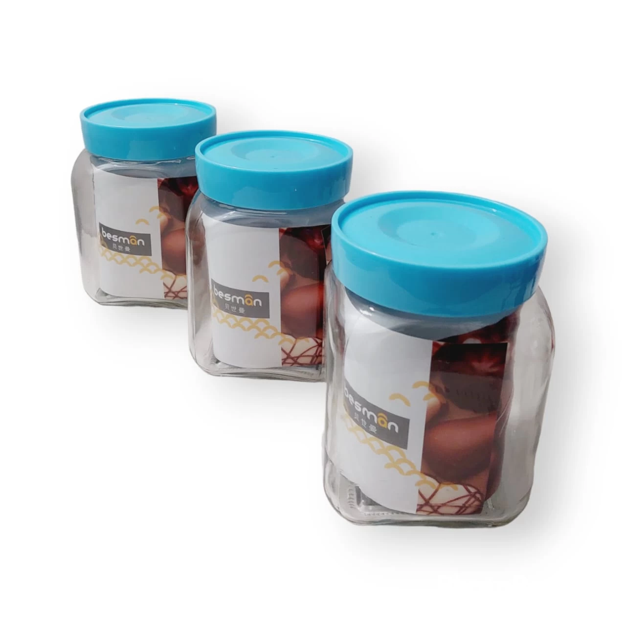 Lovwish Glass Jar 800ml 3Pcs Canister Kitchen Storage - image 5