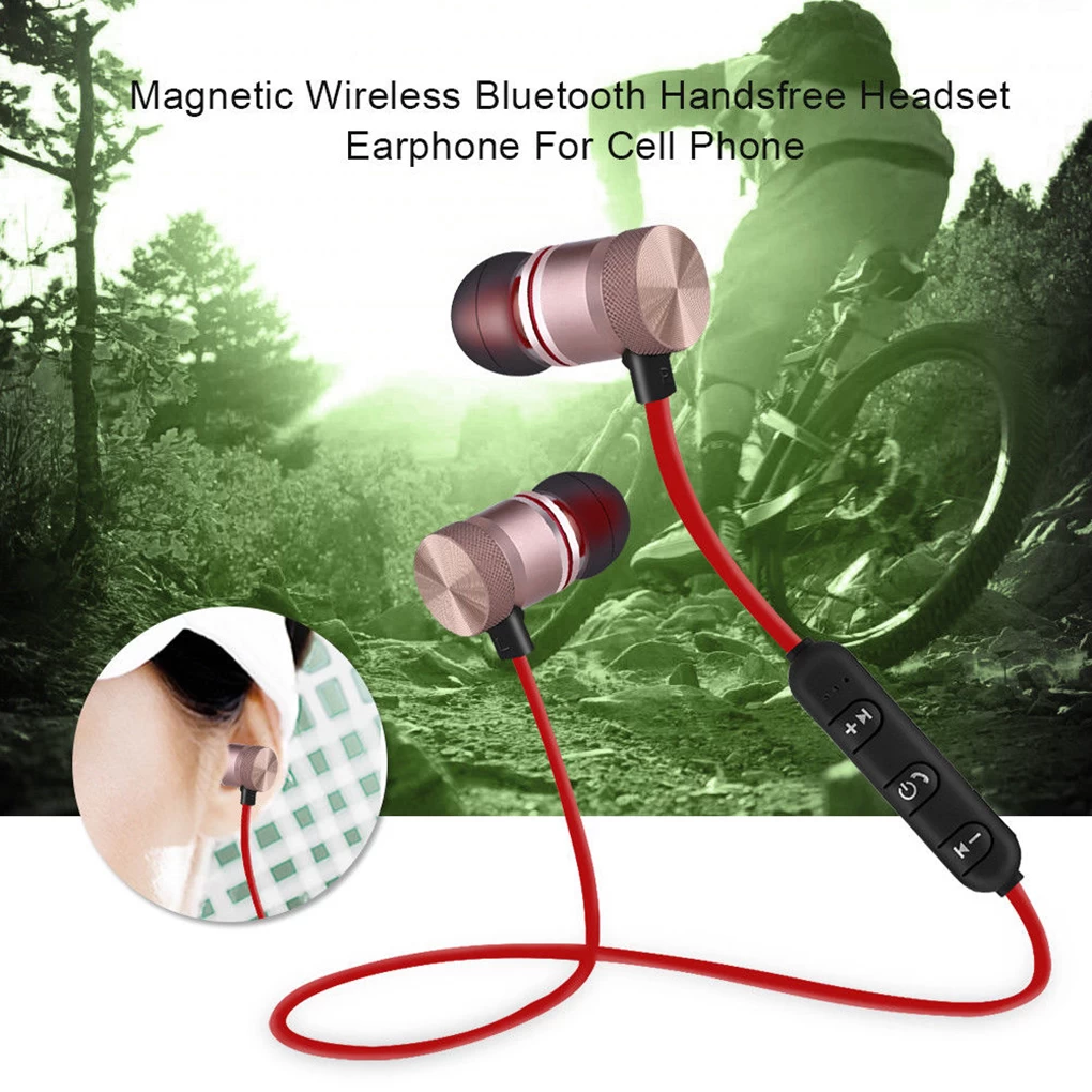 Magnetic Wireless Bluetooth Earphone Stereo Headset - image 5