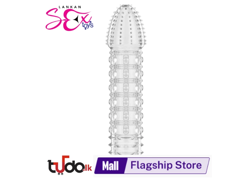 Silicone Penis Sleeve Extender Crystal Condom - LKSexToy