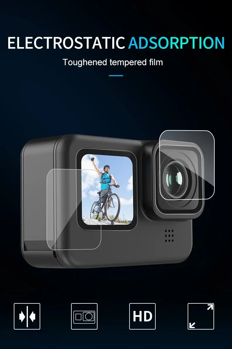 Tempered Glass Anti-Scratch Film Kit for GoPro 11/10/9 - image 3