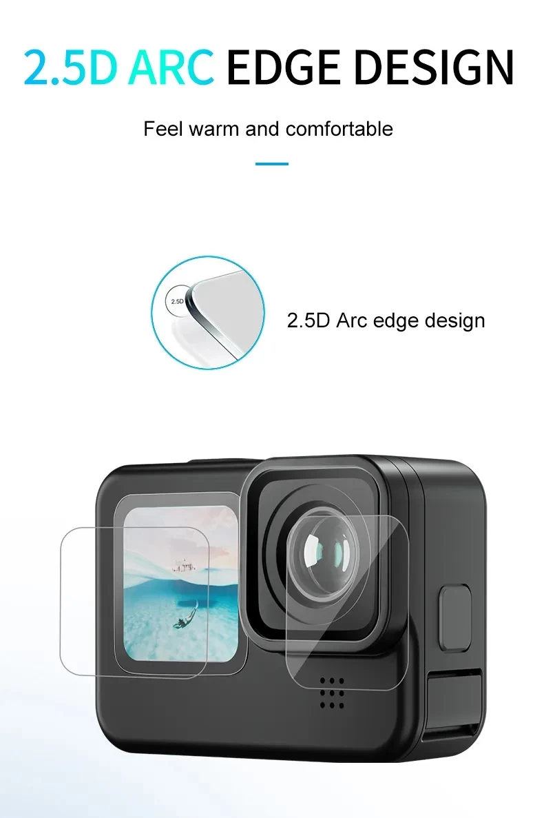Tempered Glass Anti-Scratch Film Kit for GoPro 11/10/9 - image 5