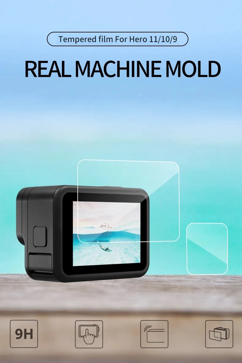 Tempered Glass Anti-Scratch Film Kit for GoPro 11/10/9 - image 4