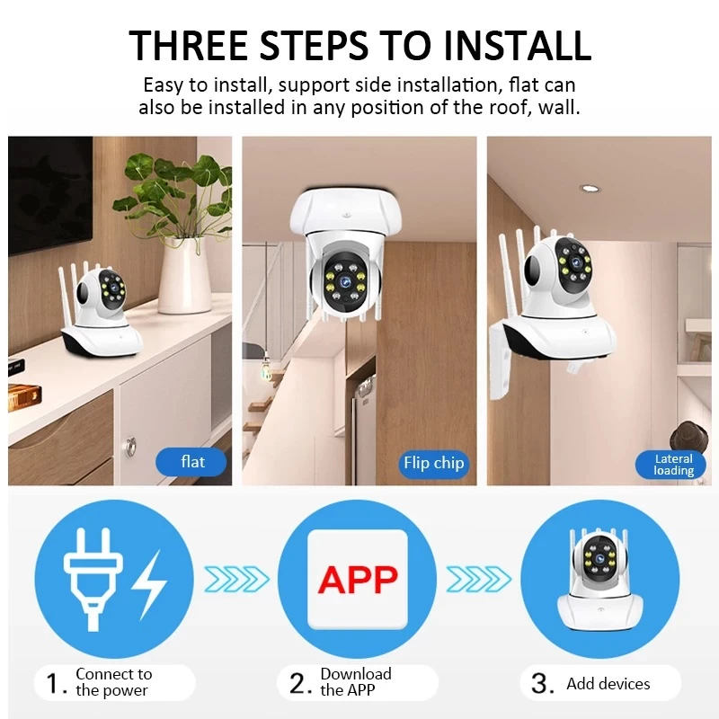 WIFI Wireless 360 Indoor Rotatable Camera CCTV - image 3