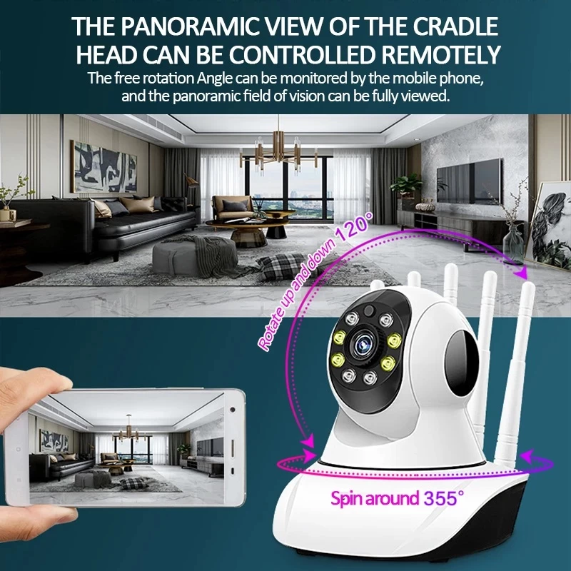 WIFI Wireless 360 Indoor Rotatable Camera CCTV - image 7
