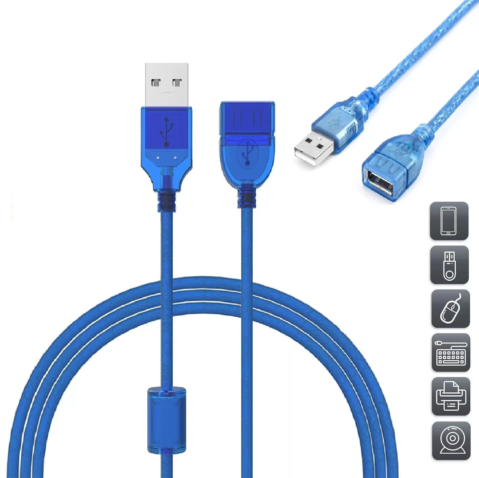 0.5M USB Extension Cable Male to Female Adapter Data Sync Co