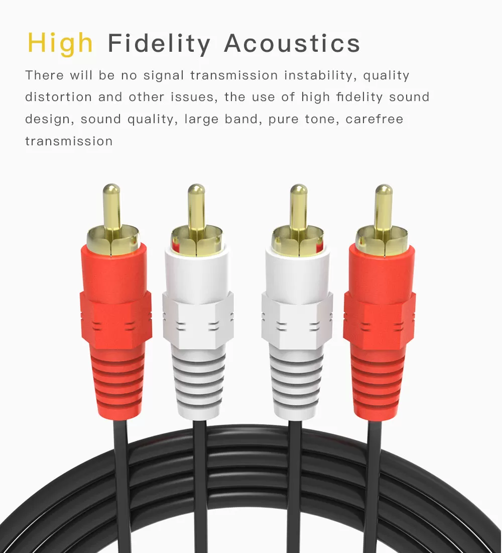 10M 2RCA Male to 2RCA Male Stereo Audio Cable - image 6
