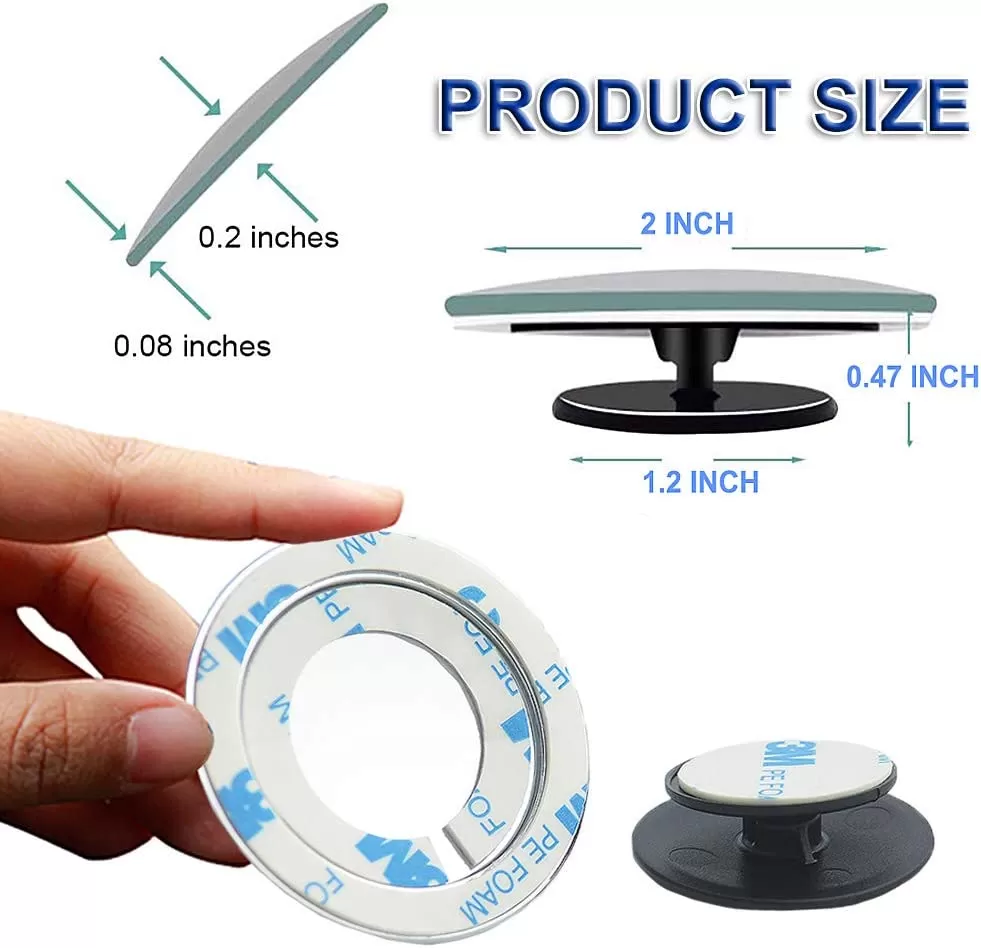 2Pcs Car Blind Spot Rear view mirror 360 Wide Angle Round mi - image 6