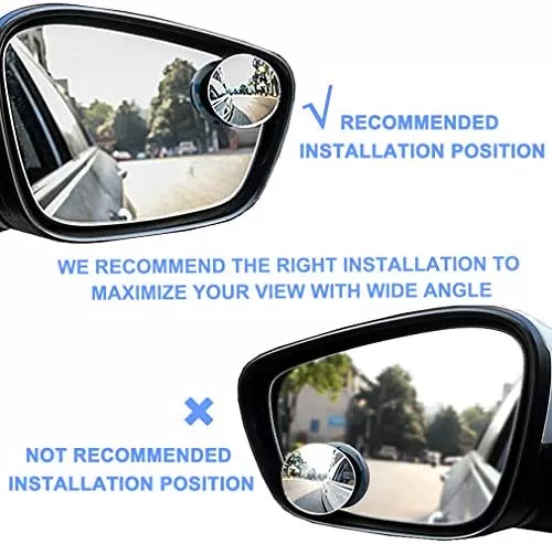 2Pcs Car Blind Spot Rear view mirror 360 Wide Angle Round mi - image 7