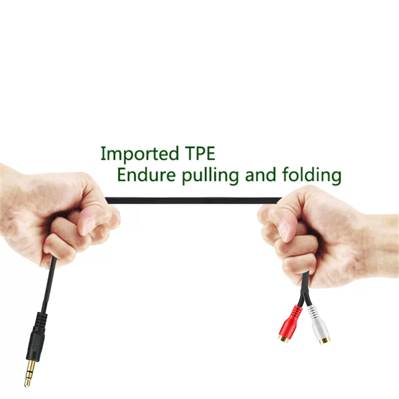 3.5 mm Stereo Male to 2 RCA Female Cable - image 5