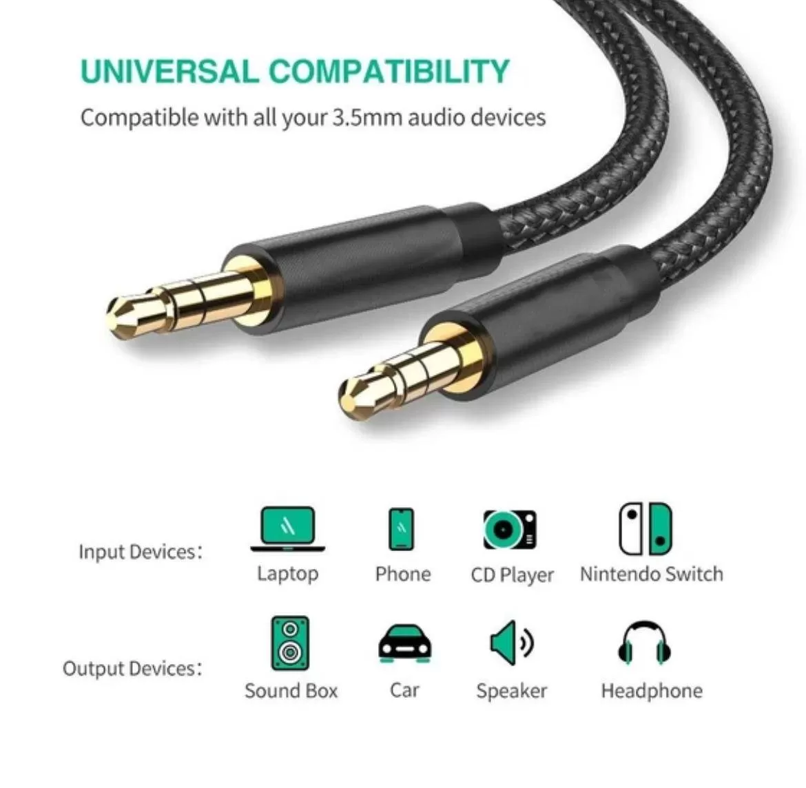 3M 3.5mm Jack Audio Cable 3.5 Male to Male  AUX Cable - image 2
