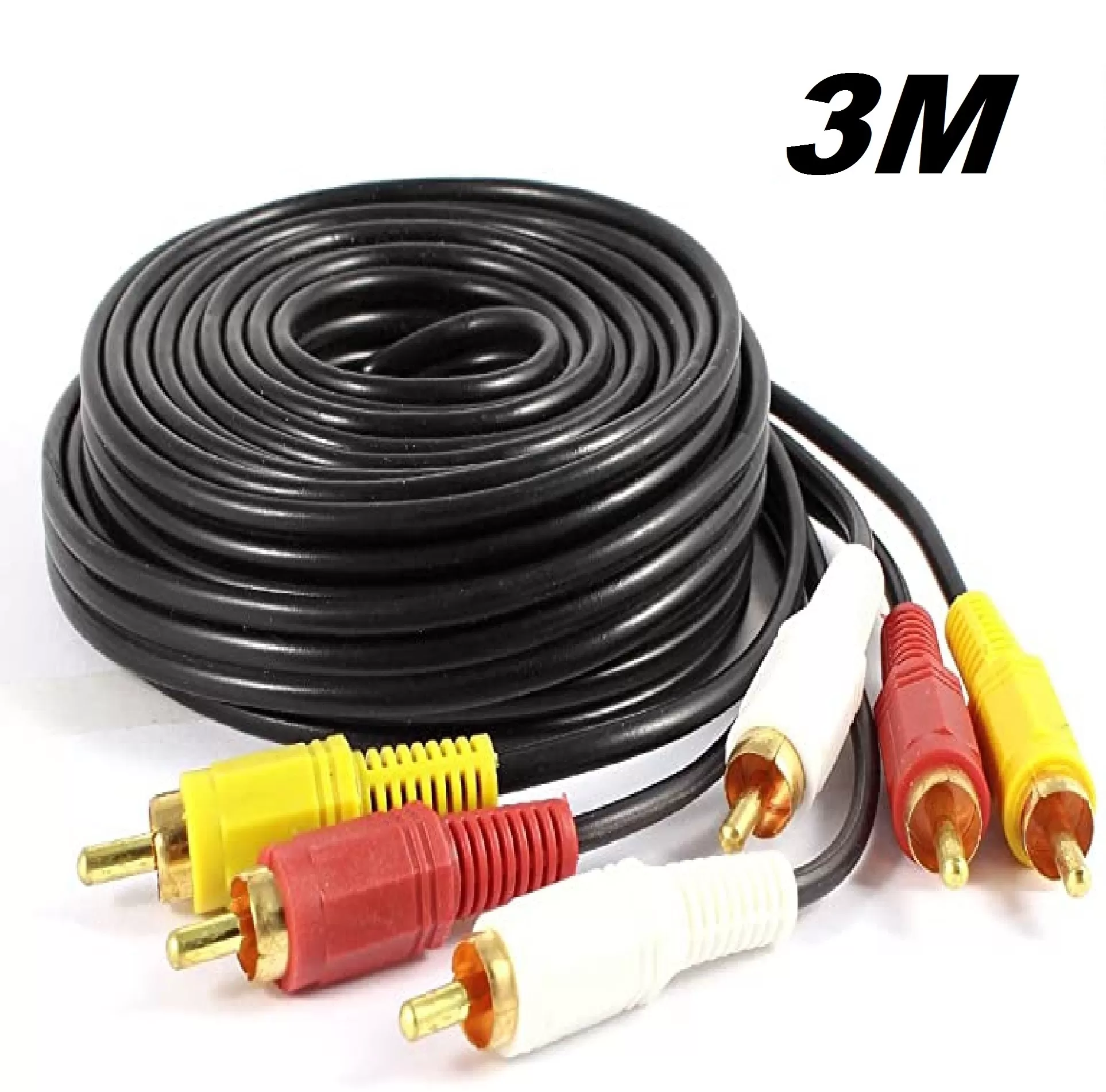 3M Audio Video Cable Length DVD Player TV Universal 3 RCA Ma - image 1
