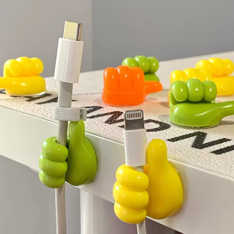 4Pcs Multifunctional Cable Organizer Clip Holder Thumb Hooks