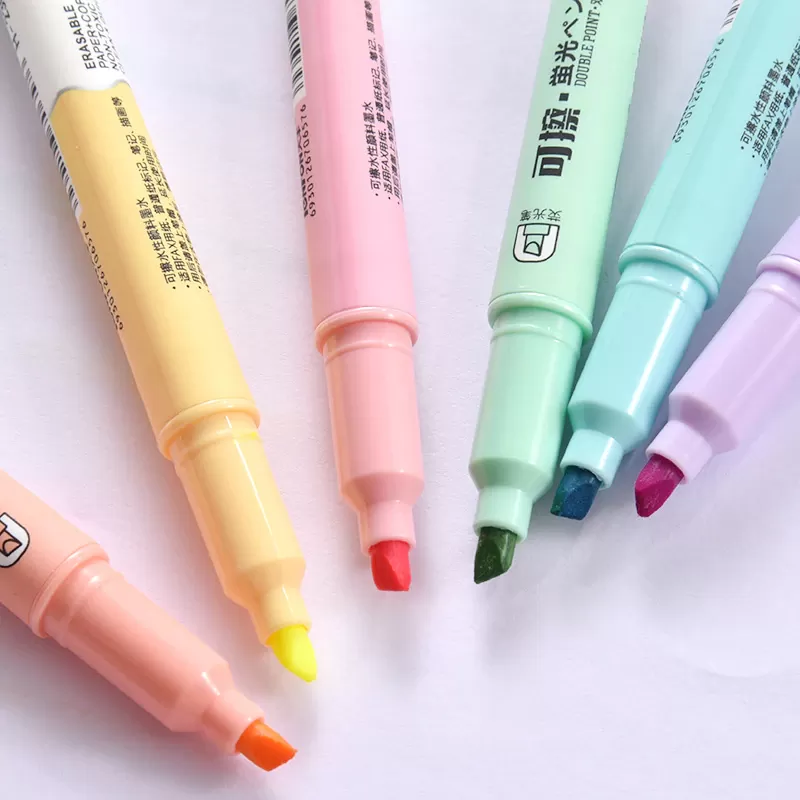 6 Pcs Erasable Highlighter Pen Set - Highlighter Marker - image 6