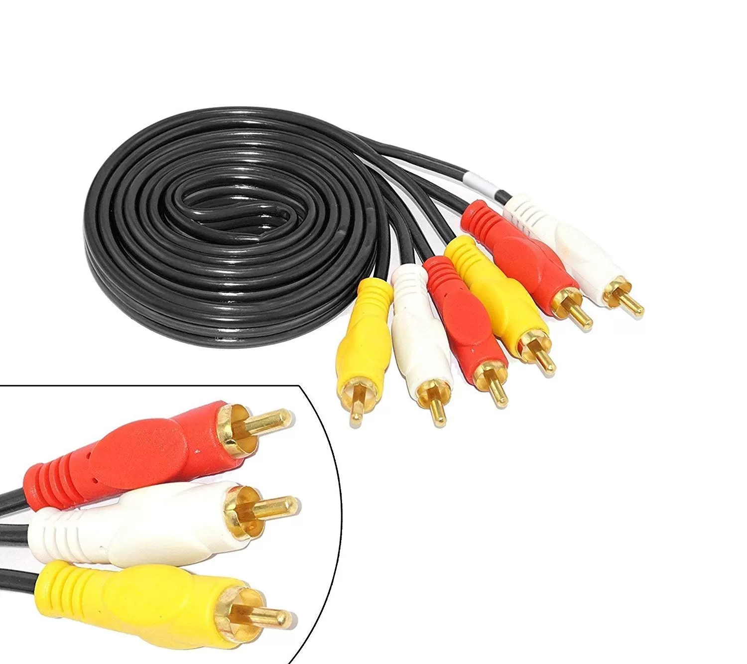 Audio Video Cable 1.5M DVD Player TV Universal 3 RCA - image 4