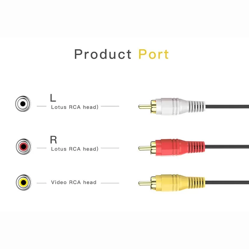 Audio Video Cable 1.5M DVD Player TV Universal 3 RCA - image 5