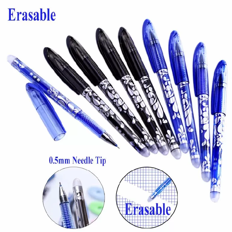 Blue Erasable Pen Set 0.5 mm Washable Handle Magic Erasable - image 5