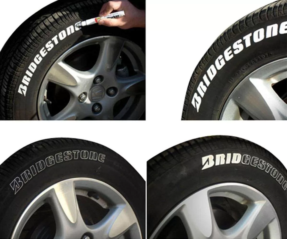 Car Tyre Permanent White Paint Pen Markers Waterproof - image 2