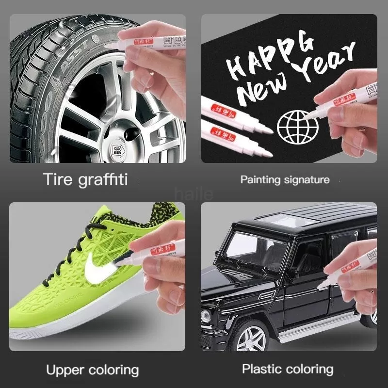 Car Tyre Permanent White Paint Pen Markers Waterproof - image 4