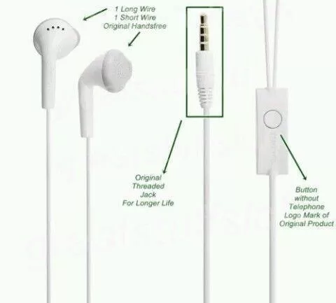 High Quality Handfree 3.5mm Earphone Headset Earbuds For All - image 2