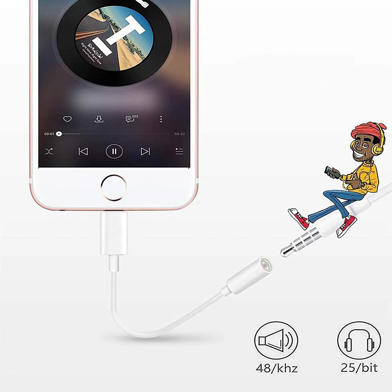 Lightning to 3.5mm Headphone Jack Adapter for iPhone - image 5