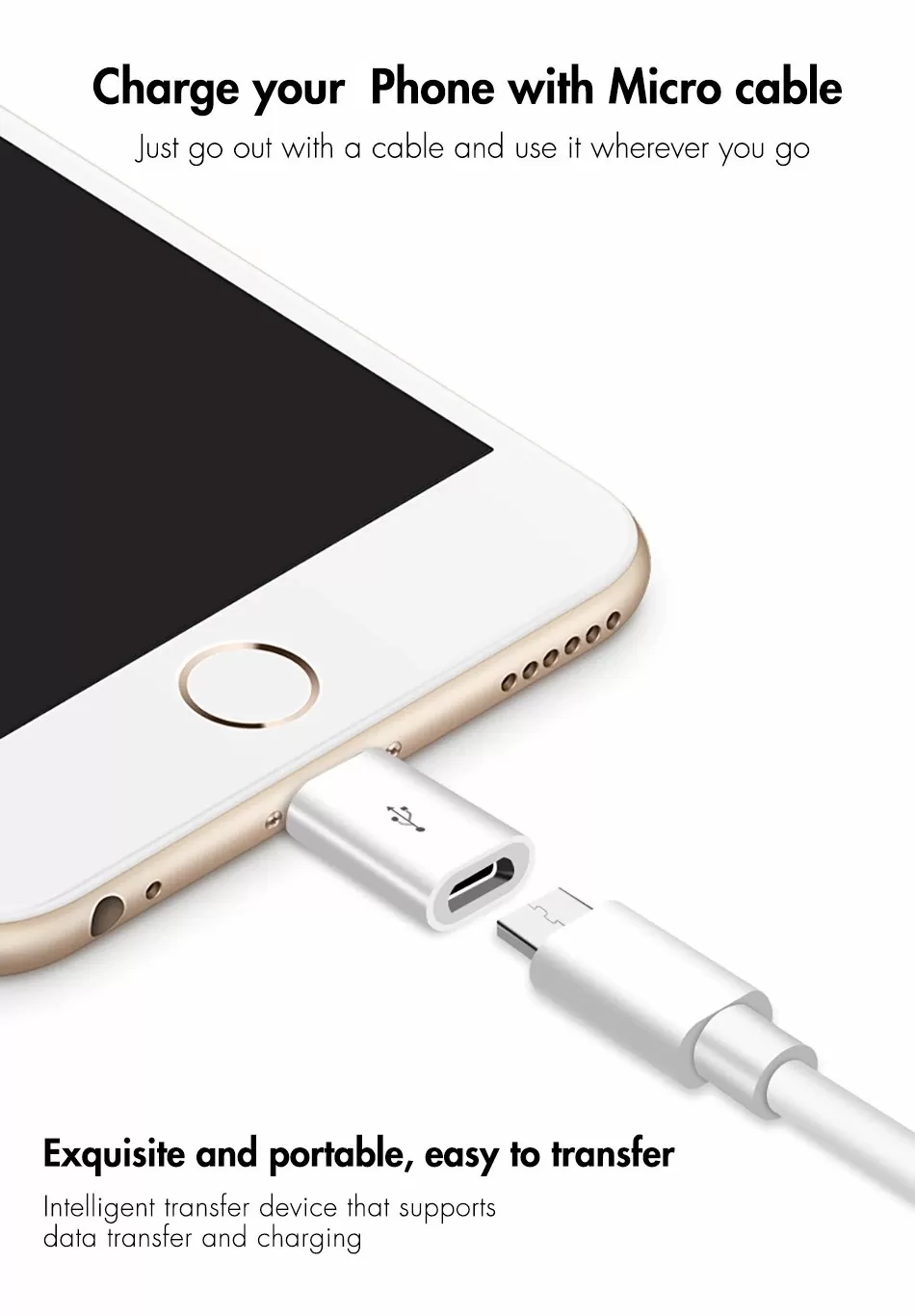Micro USBToType-C USB 3.0Data Charging Adapter GeneralOTG Ty - image 5