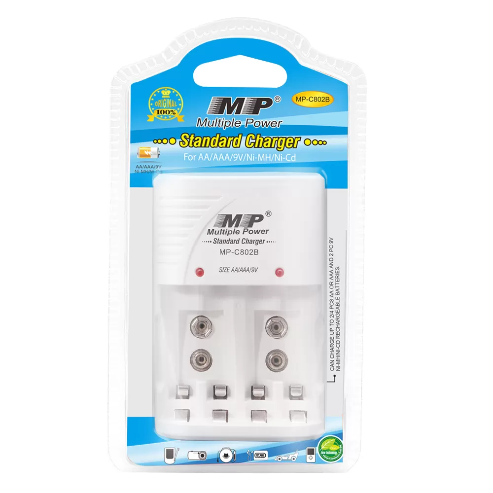 MP C802B Battery Charger 4 Slots For AA AAA 9V - image 2