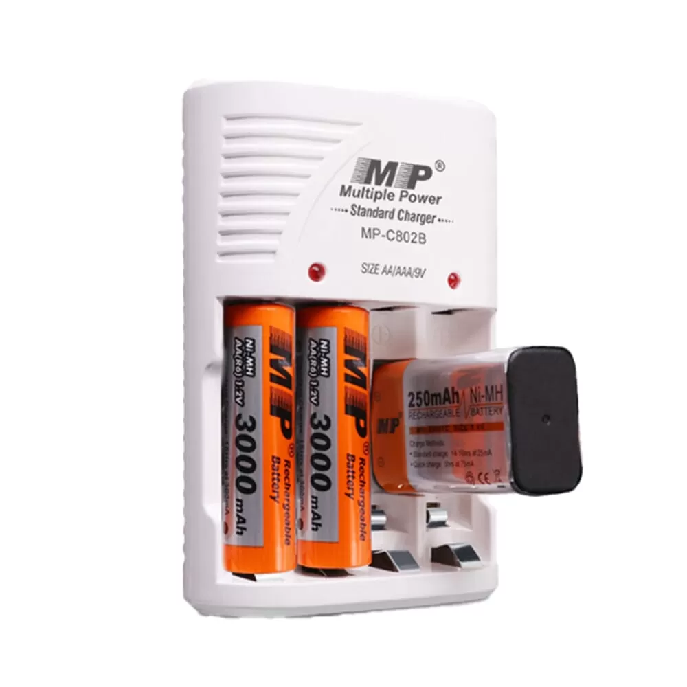MP C802B Battery Charger 4 Slots For AA AAA 9V - image 3
