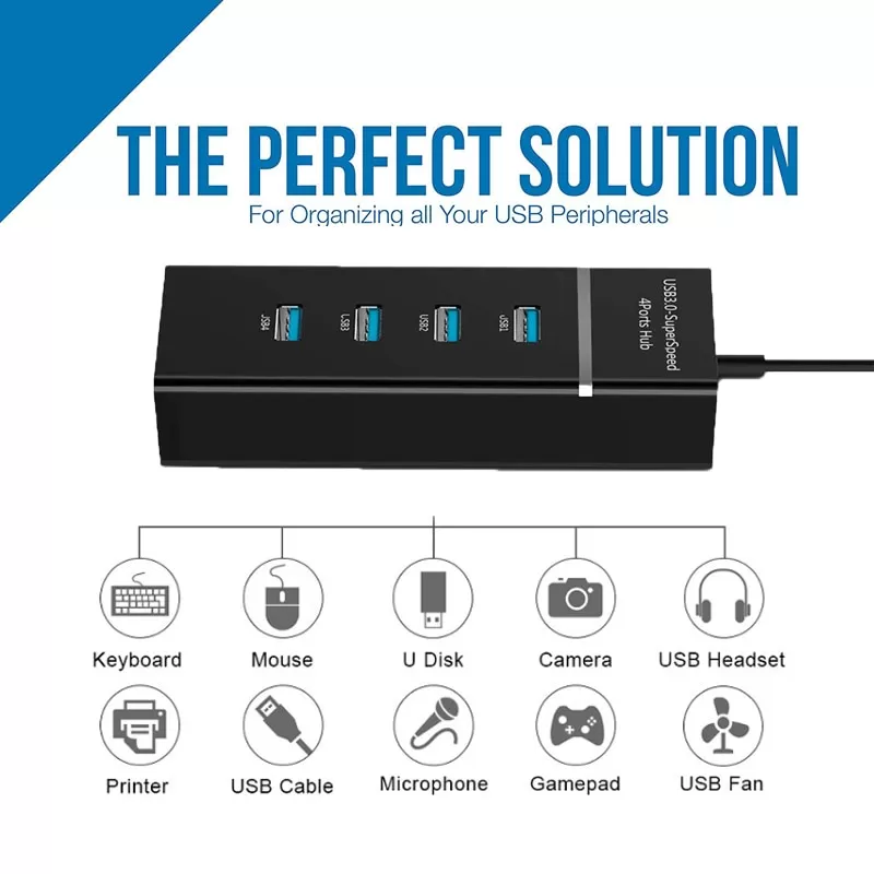 USB HUB 3.0 High Speed 4 Ports Splitter For High Speed - image 2