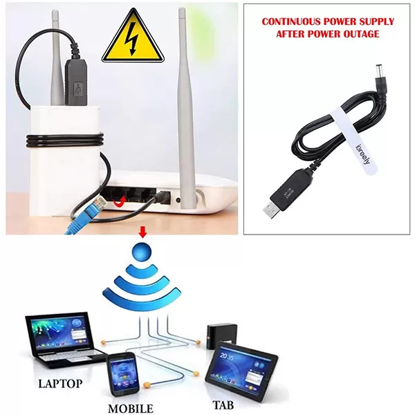 USB to DC Power Cable 5V to 12V DC Power Converter Router Ca - image 6
