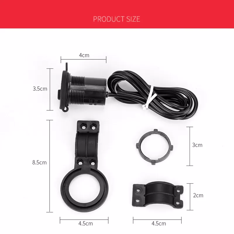 Waterproof Motorcycle 12V USB Charger DC 5V/1A - image 3