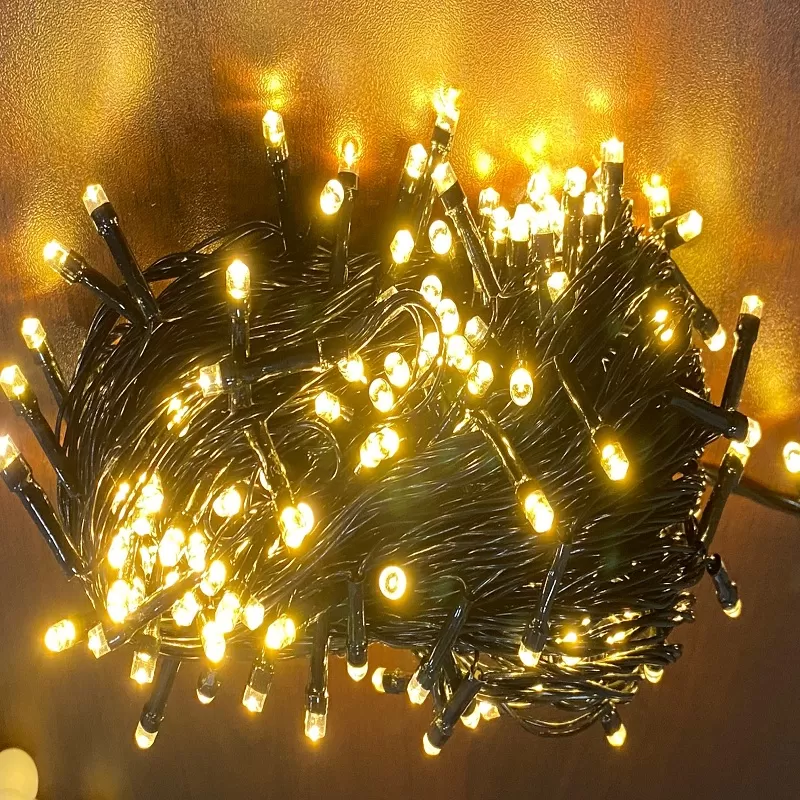 Yellow 100 LED Light String 30 Feet - Christmas/Vesak Lights - image 1