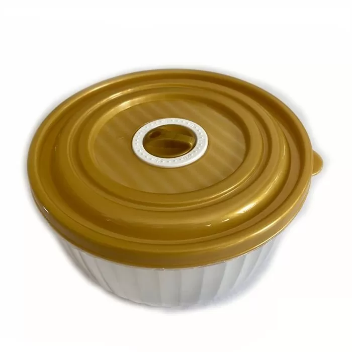 Gold Round Transparent 1500ml Food Container