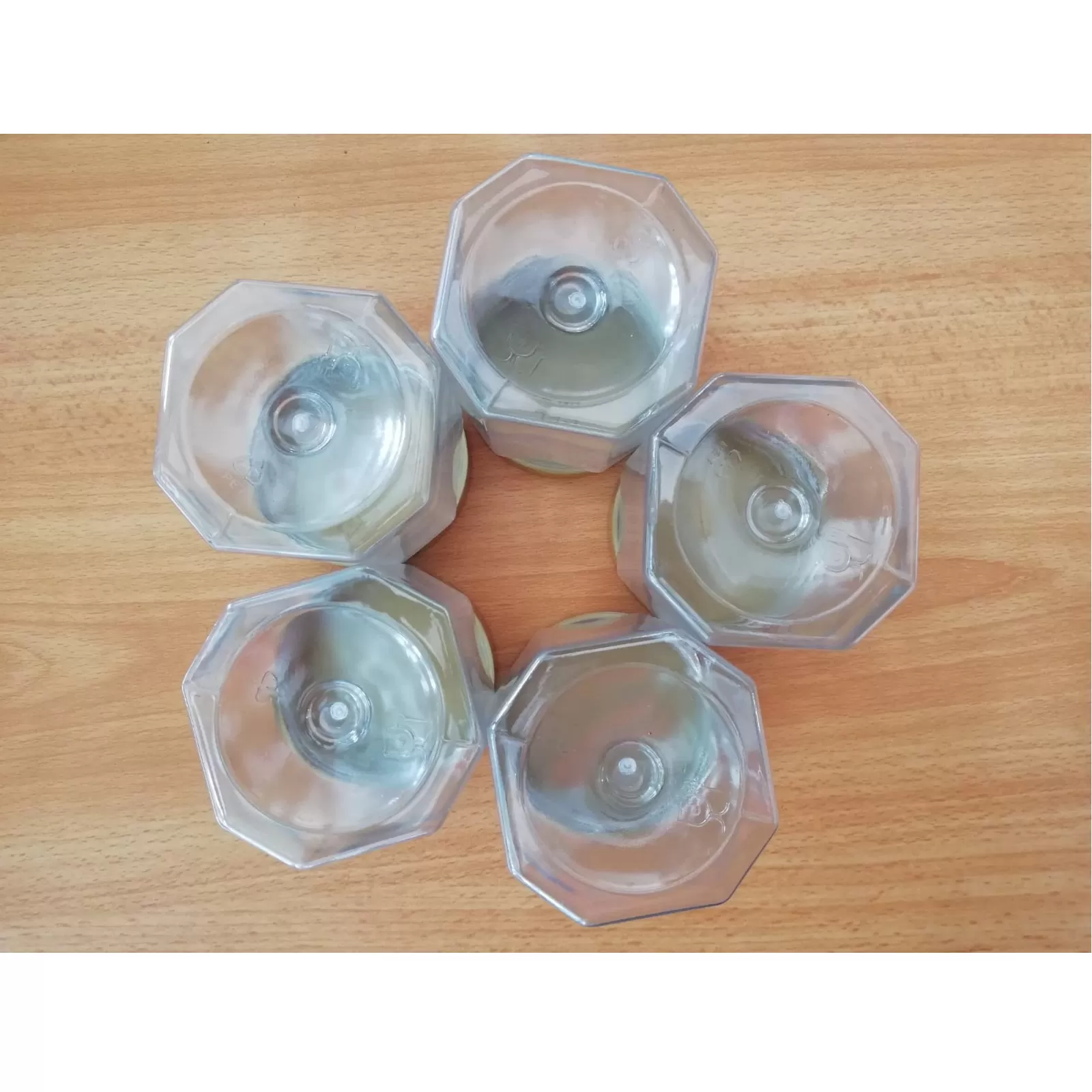Gold 5 Pc Transparent Kitchen Spice Containers - image 6