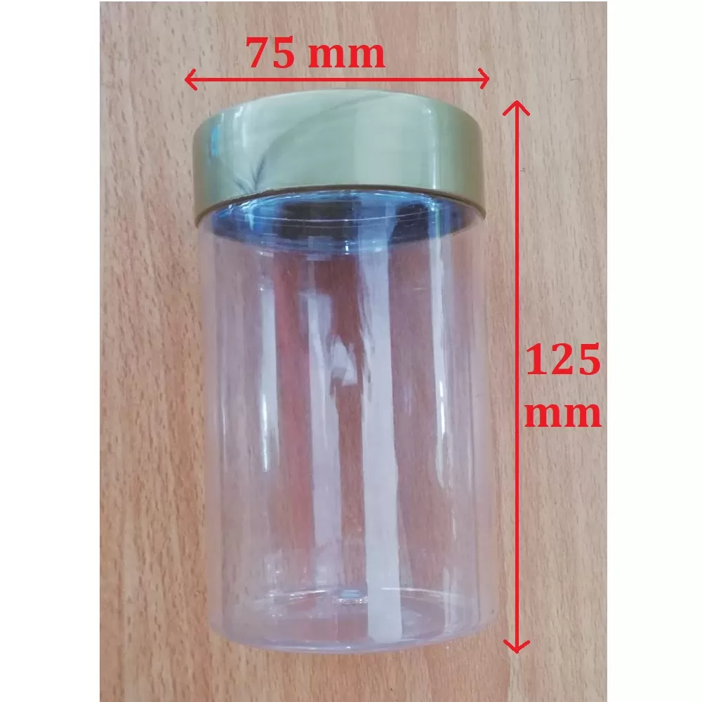 Generic Spice Containers 5 Pc Gold Transparent with Lid - image 4