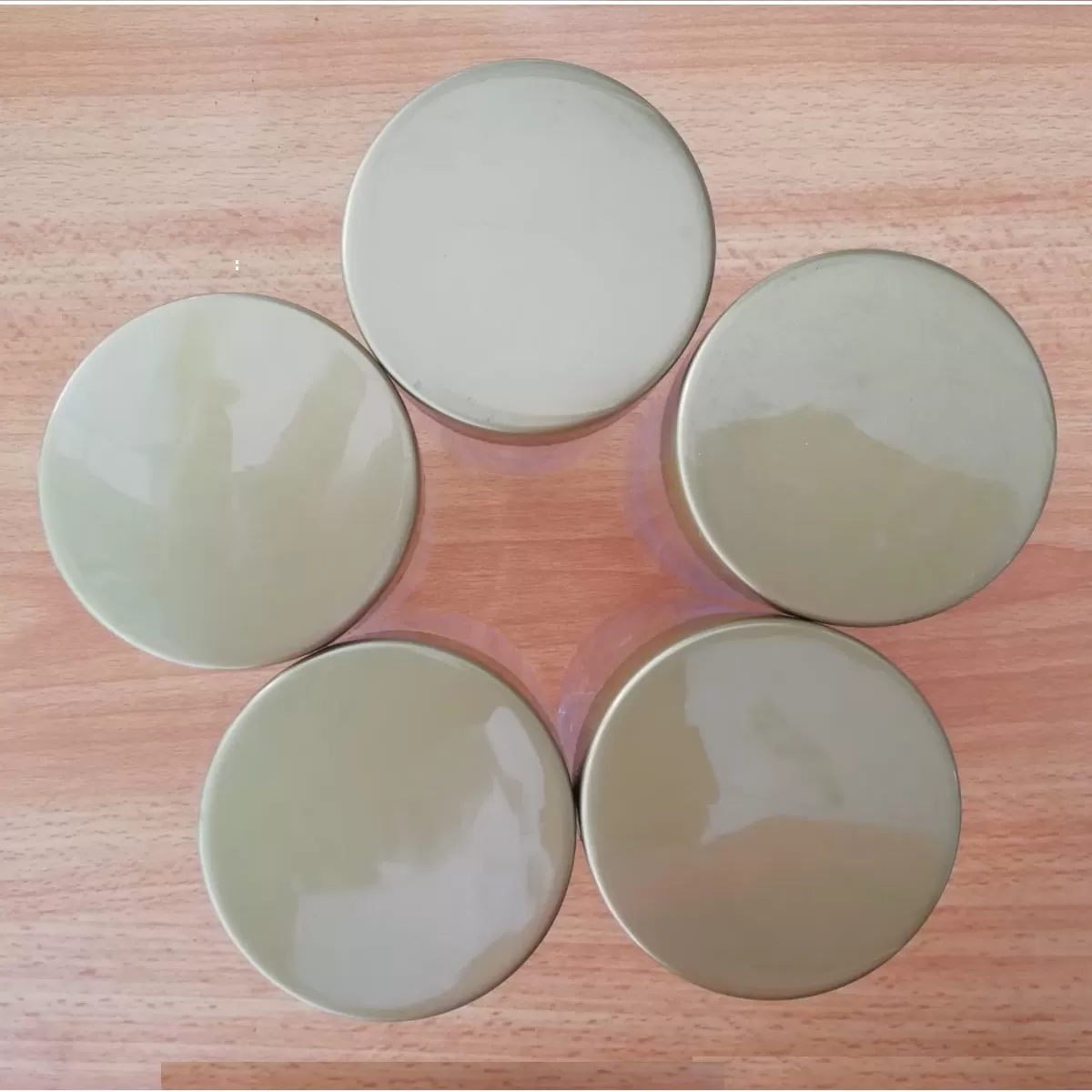 Generic Spice Containers 5 Pc Gold Transparent with Lid - image 5