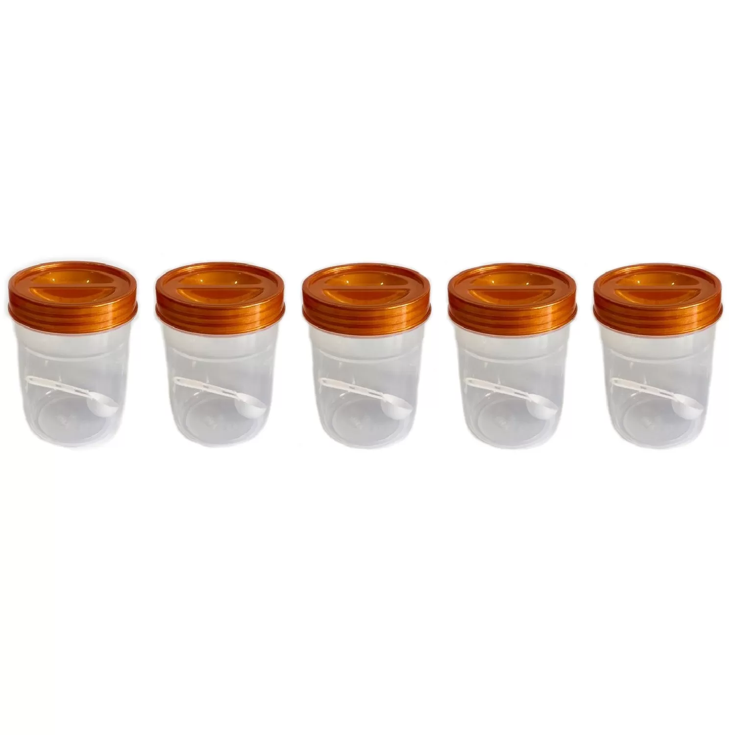 Gold 5 Pieces Spicy Containers 150 grams With Orange