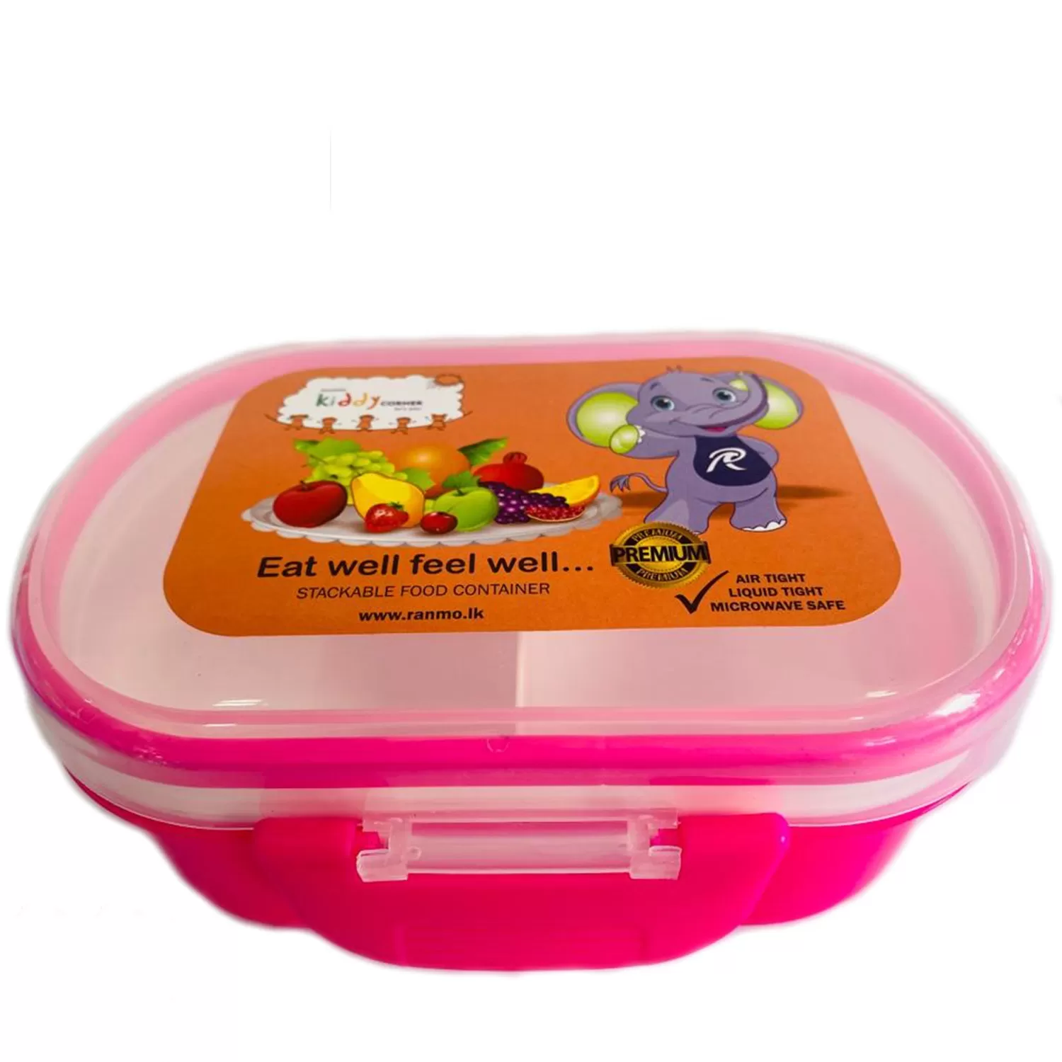 Generic Kids Pink Lunch Box with Tray