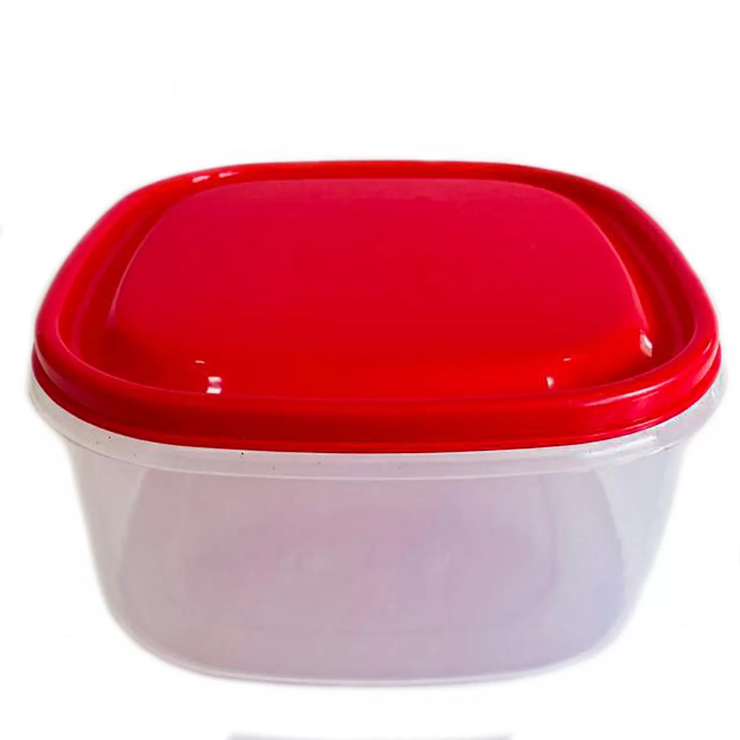 Generic 1 Piece Visual Plastic Food Container Medium Red