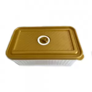Gold 1 Piece Food Container Transparent Microwave Safe