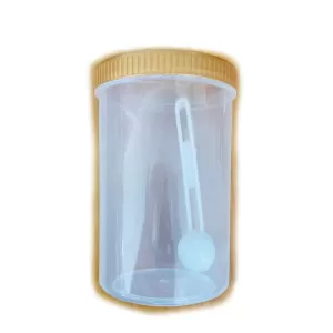 Gold Visual Plastic Round Spice Container