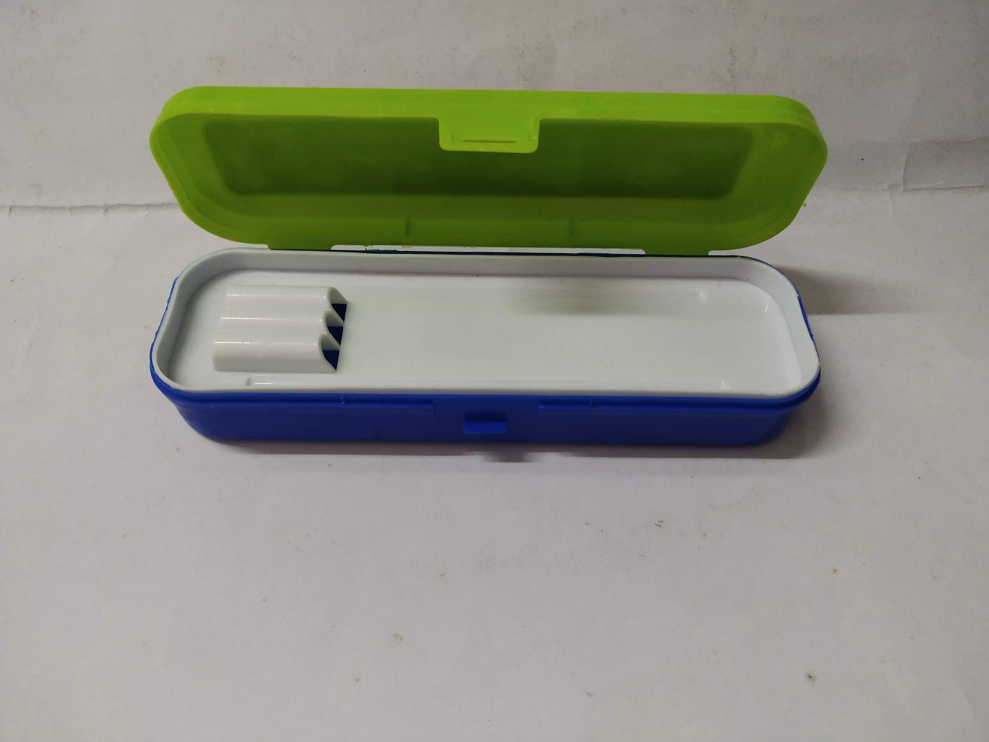 Blue Pencil Box - Simple Design with Compartment