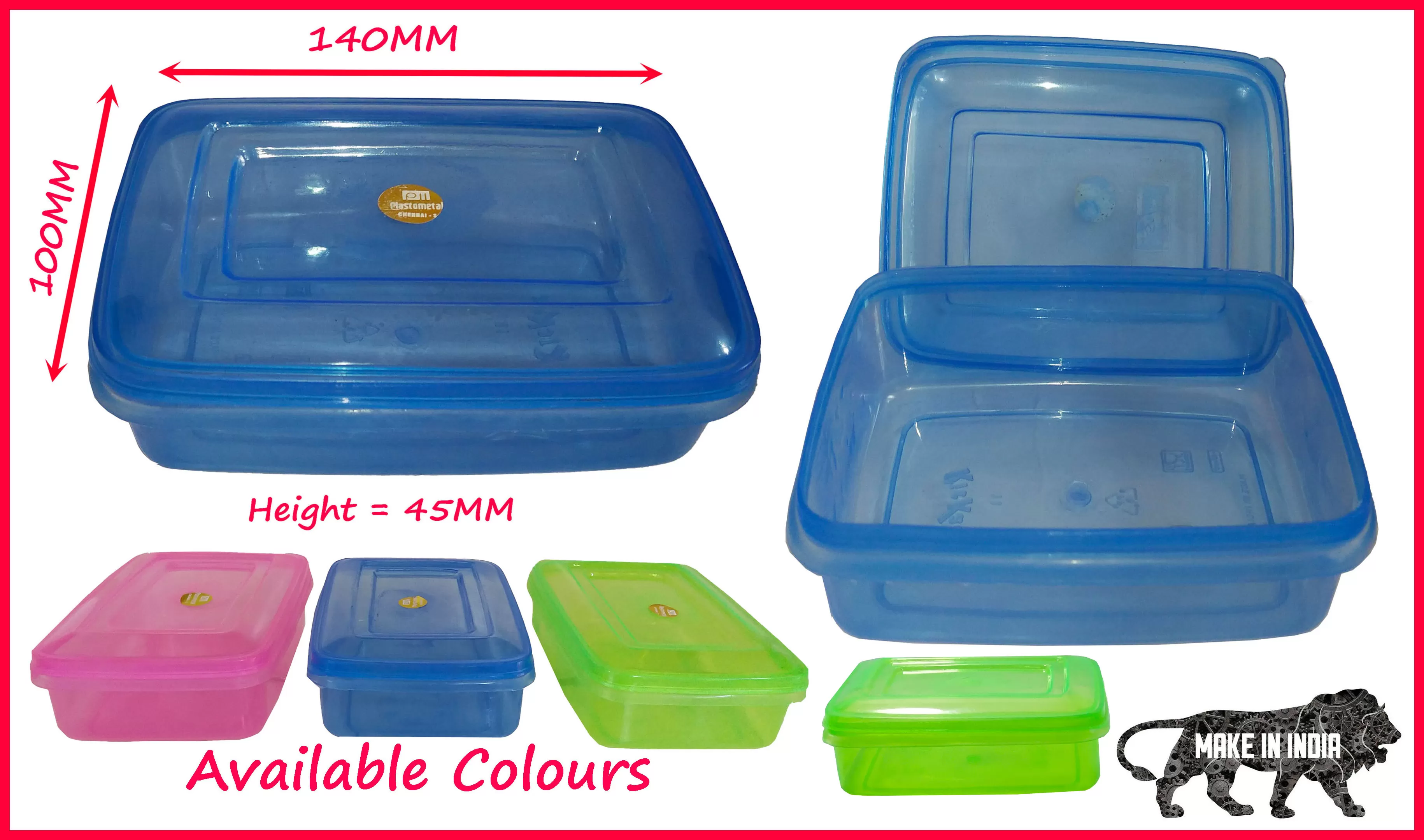 Kit Kat Blue Plastic Lunch Box