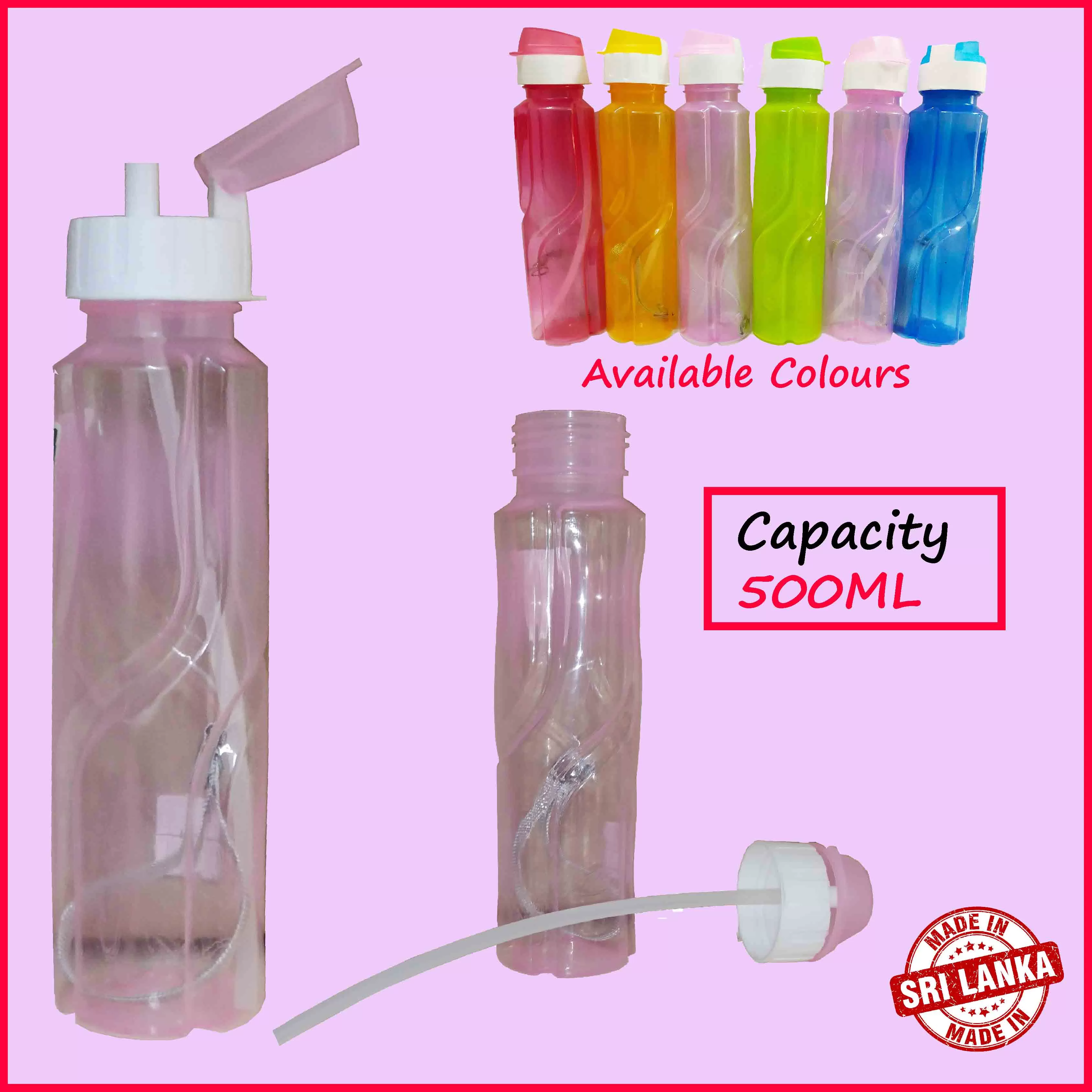 Generic Spiral Straw Water Bottle 500ML
