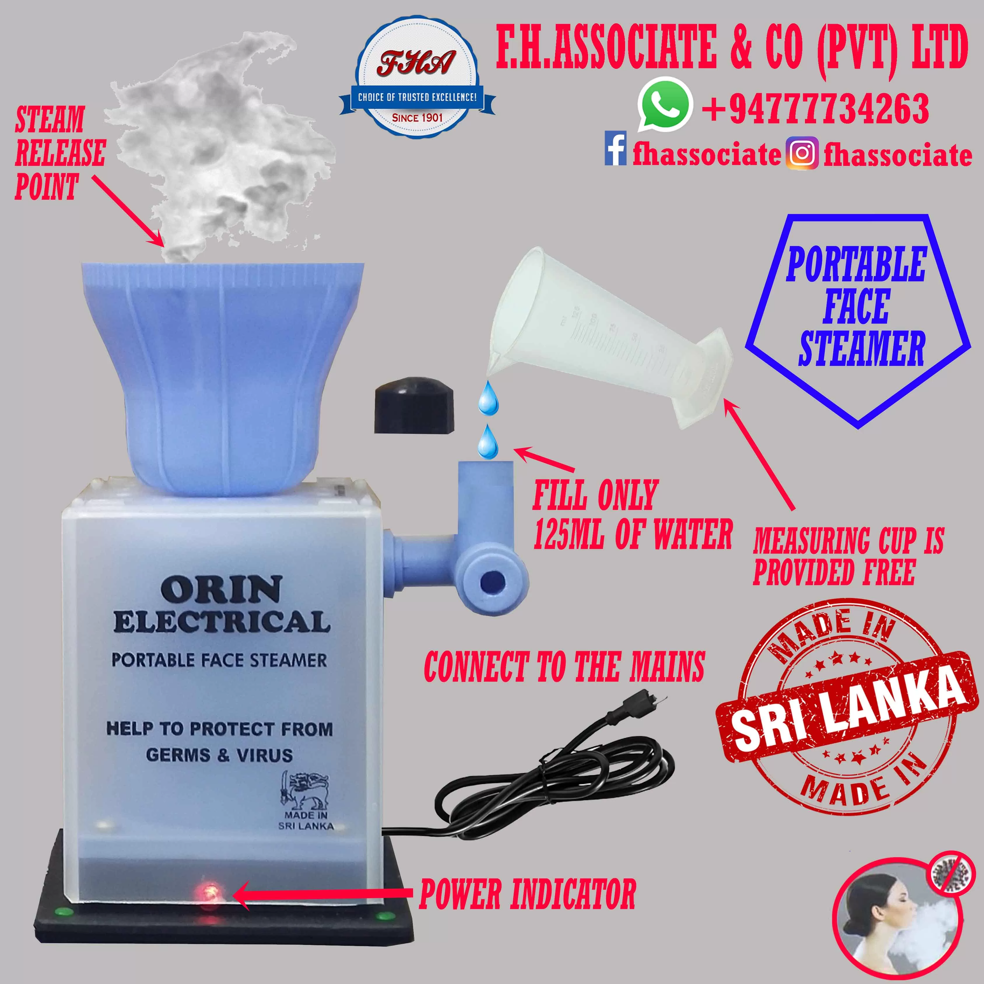 ORIN Electrical Portable Face Steamer - image 3