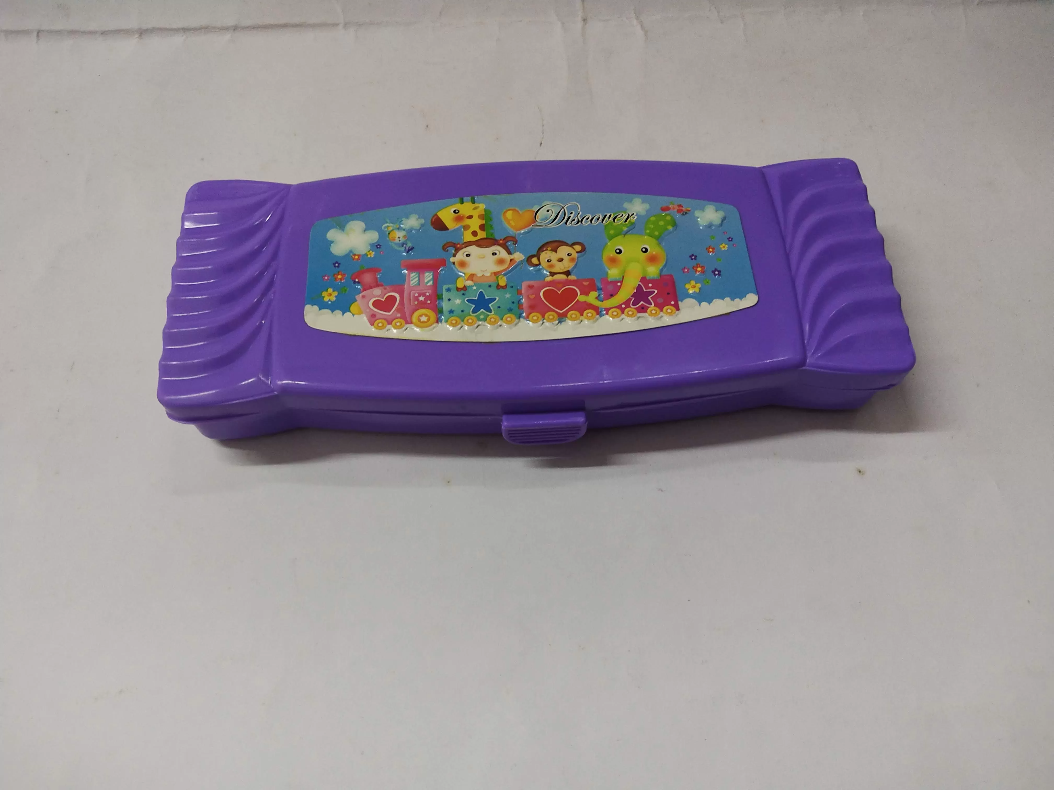 Purple Tiger Plastic Pencil Box - image 1