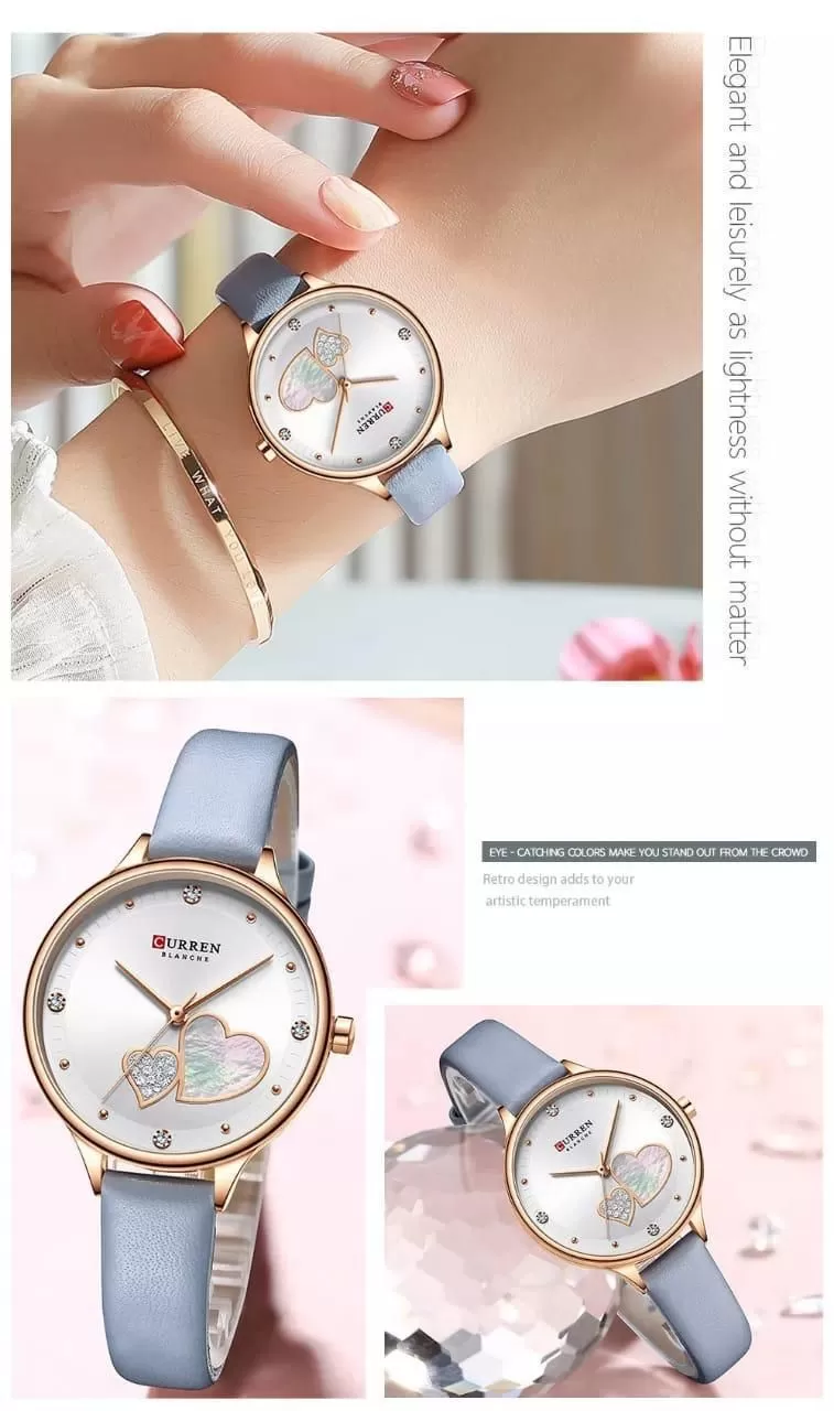 Curren Leather Strap Ladies Fashion Casual Watch