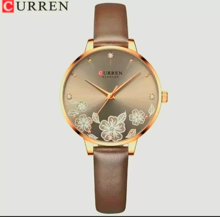 CURREN Blue Ladies Watch Fashion Leather Wrist - image 1