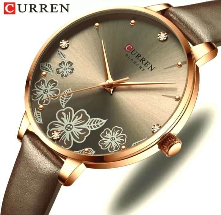 CURREN Blue Ladies Watch Fashion Leather Wrist - image 2