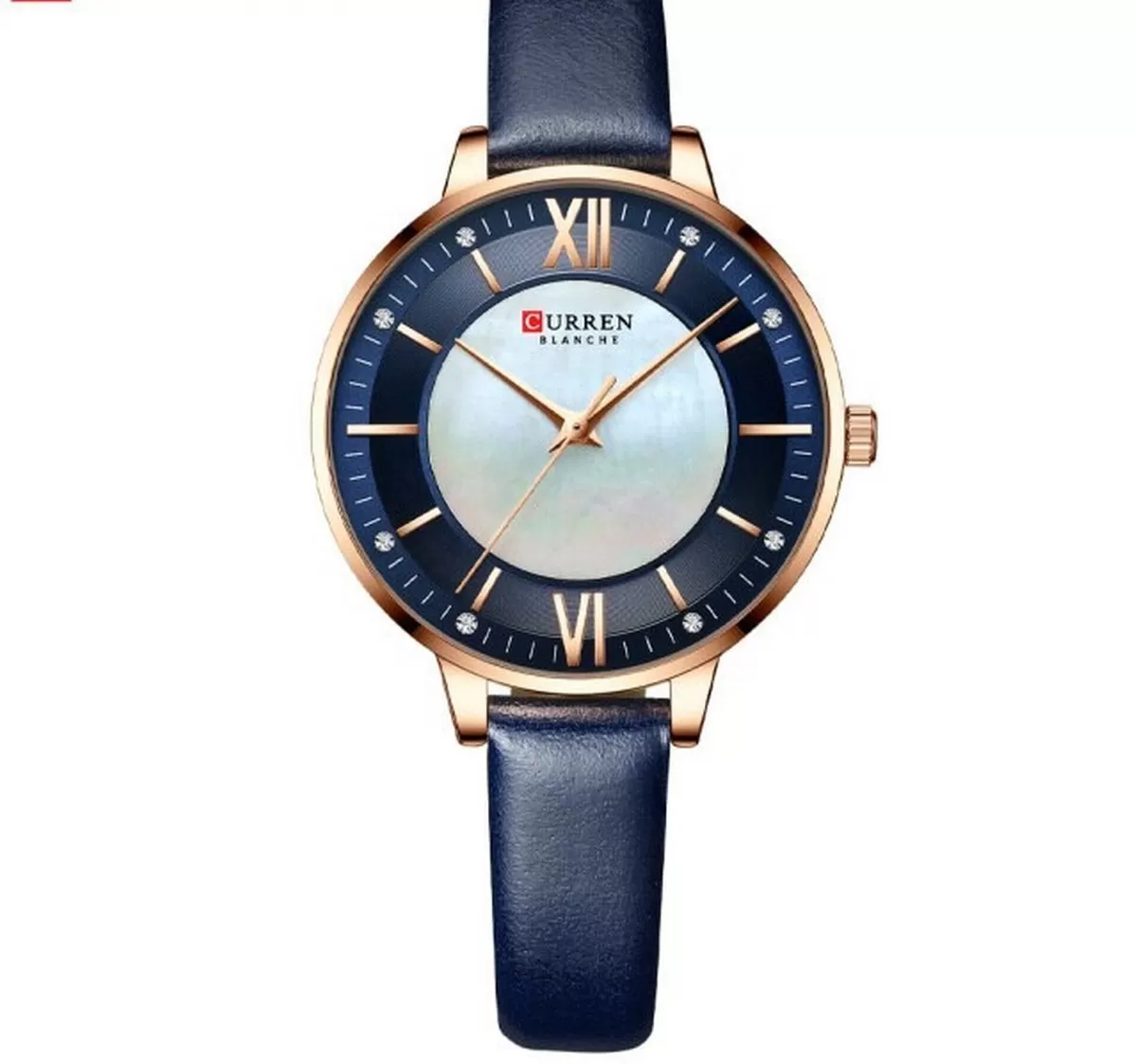 CURREN 2022 Ladies Fashion Quartz Leather Strap Watch